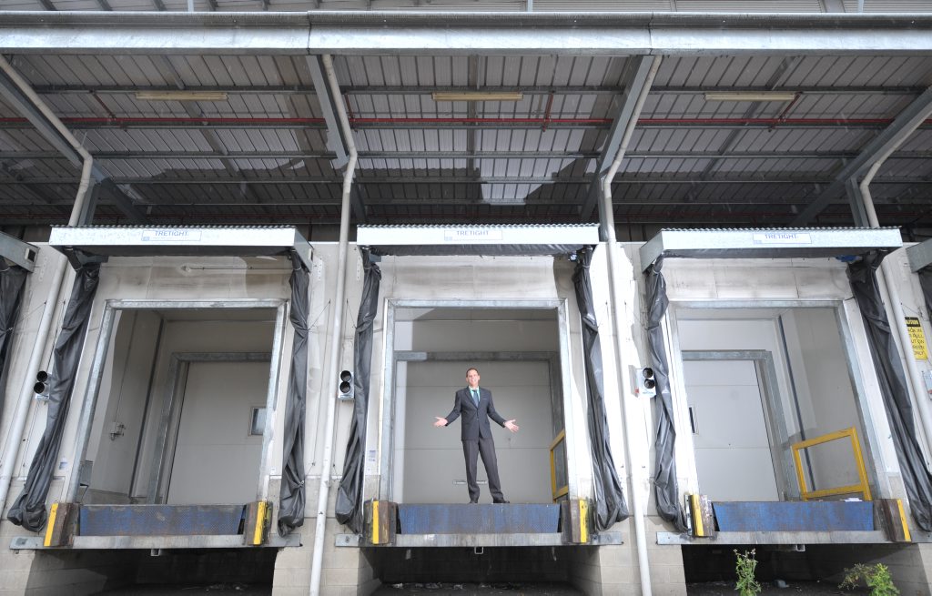 MAJOR SITE: Real estate agent Damian McMahon at the former Jacaranda butter factory in Booval, which is for sale. MAJOR SITE: Real estate agent Damian McMahon at the former Jacaranda butter factory in Booval, which is for sale.
