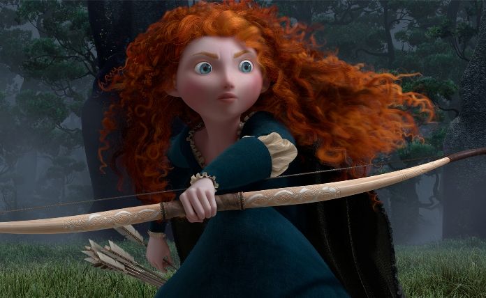 The character Merida (voice by Kelly Macdonald) from the movie Brave. The character Merida (voice by Kelly Macdonald) from the movie Brave.