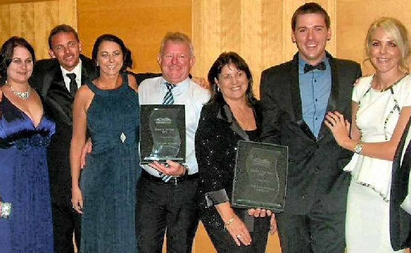 The Shed Company’s Tim Churchill (third from right) and employees celebrate their second Dealer of the Year title at a recent national franchisee awards. The Shed Company’s Tim Churchill (third from right) and employees celebrate their second Dealer of the Year title at a recent national franchisee awards.