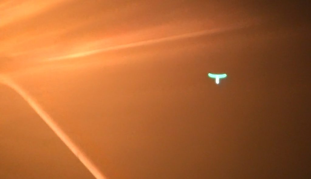 GREEN MACHINE: Booval resident Arthur Sollitt captured this UFO over Swanbank on his video camera. GREEN MACHINE: Booval resident Arthur Sollitt captured this UFO over Swanbank on his video camera.