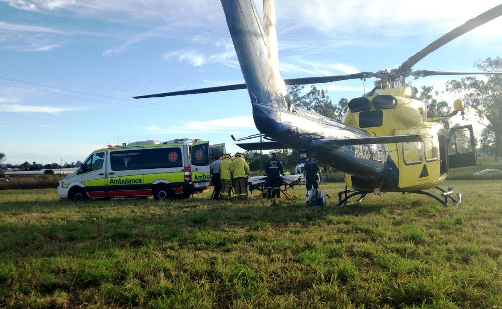 RACQ Careflight flew to the air of a five year old girl who fell from a horse on the Sunshine Coast. RACQ Careflight flew to the air of a five year old girl who fell from a horse on the Sunshine Coast.