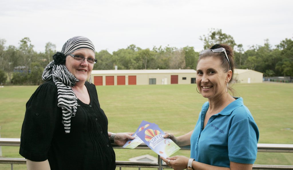 Lyndel Onions and Donna Kirkland. Preparing for a fab day of fun at Heights College for the CQFFD Central Queensland Family Fundraising Day last year. Donna is leader of a Relay for Life team who will attempt to break the world record for a paper clip chain on the weekend. Lyndel Onions and Donna Kirkland. Preparing for a fab day of fun at Heights College for the CQFFD Central Queensland Family Fundraising Day last year. Donna is leader of a Relay for Life team who will attempt to break the world record for a paper clip chain on the weekend.