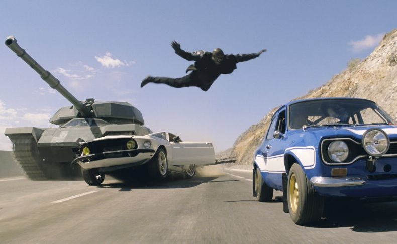 A scene from the movie Fast & Furious 6. A scene from the movie Fast & Furious 6.