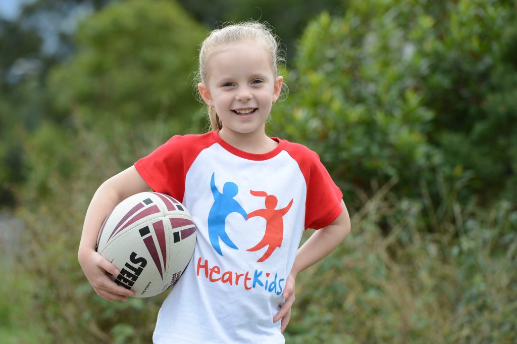 Five year old Tenille Beran will run out at Suncorp Stadium on Friday night as part of the HeartKids team in memory of her brother Hayden, who died at nine months olf of congenital heart disease. Photo: Sarah Harvey / The Queensland Times Five year old Tenille Beran will run out at Suncorp Stadium on Friday night as part of the HeartKids team in memory of her brother Hayden, who died at nine months olf of congenital heart disease. Photo: Sarah Harvey / The Queensland Times