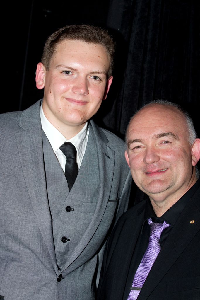 Simon Drew (left) with Aussie jazzman James Morrison at Generations in Jazz. Simon Drew (left) with Aussie jazzman James Morrison at Generations in Jazz.
