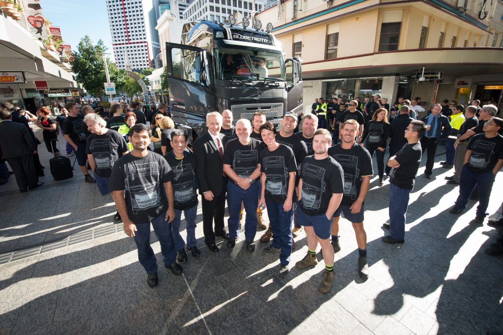 Volvo staff at the FH launch.