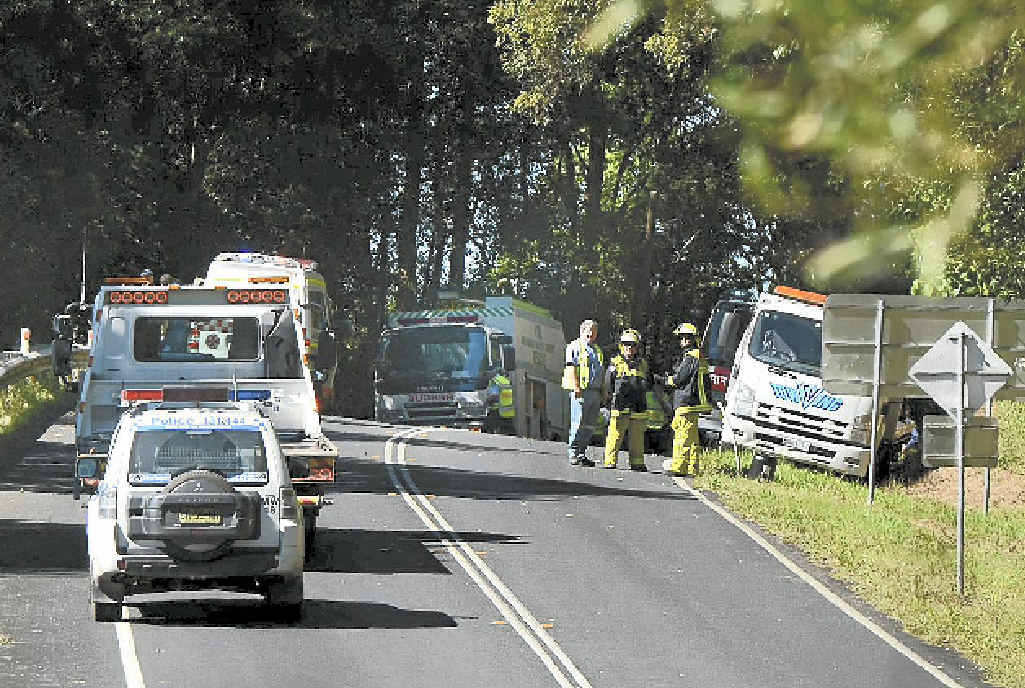 Police closed off Tweed Valley Way following the crash mid yesterday morning.