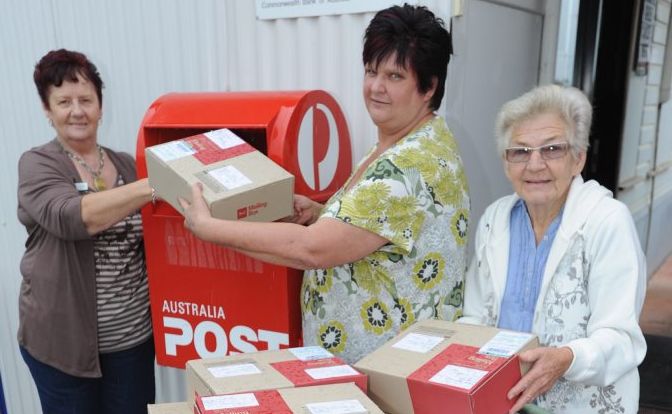 Fay Stuhmcke, Debbie Joynson and Mary Slater with care packages to be sent to soliders serving in Afghanistan who have a link to the Fraser Coast. Fay Stuhmcke, Debbie Joynson and Mary Slater with care packages to be sent to soliders serving in Afghanistan who have a link to the Fraser Coast.