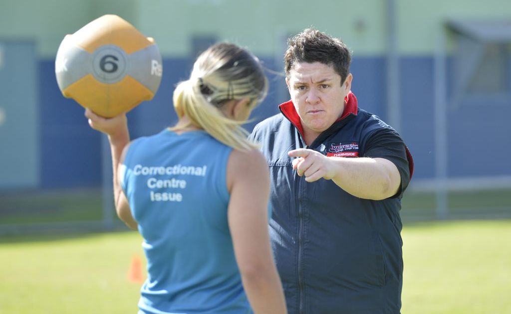 The Biggest Loser 2012 winner Margie Cummins ran a boot camp at the Brisbane Women’s Correctional Centre in Wacol yesterday morning. The Biggest Loser 2012 winner Margie Cummins ran a boot camp at the Brisbane Women’s Correctional Centre in Wacol yesterday morning.