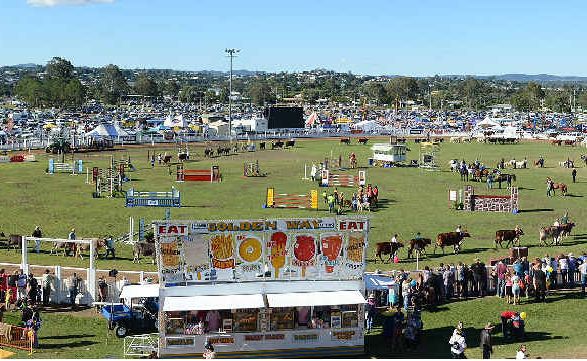 GRAND PARADE: An aerial view of the 2013 Grand Parade at the Gympie Show yesterday. GRAND PARADE: An aerial view of the 2013 Grand Parade at the Gympie Show yesterday.