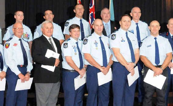 REWARDS: Some of the officers recognised for their service at the Queensland police medal presentations earlier this week. REWARDS: Some of the officers recognised for their service at the Queensland police medal presentations earlier this week.