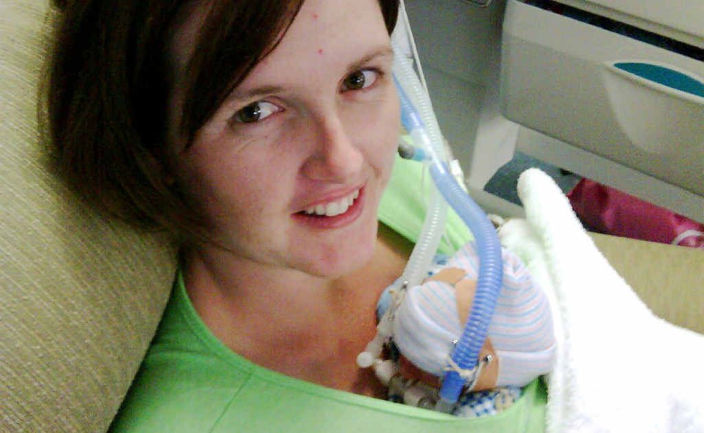 Tamara Altmann with her son Lockie who was born 12 weeks premature. Tamara Altmann with her son Lockie who was born 12 weeks premature.
