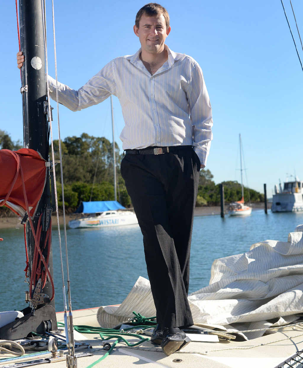 Tony Constance loves life on the water in Gladstone. Tony Constance loves life on the water in Gladstone.