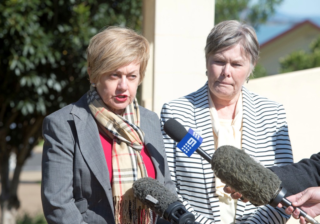 Mary MacKillop Primary School principal Donaugh Shirley. Press conference at Mary MacKillop School. Mary MacKillop Primary School principal Donaugh Shirley. Press conference at Mary MacKillop School.