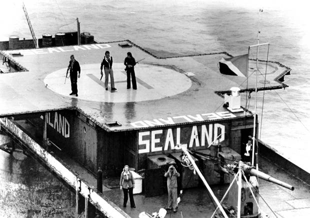 The Bateses repel invaders to Sealand in 1978. The Bateses repel invaders to Sealand in 1978.