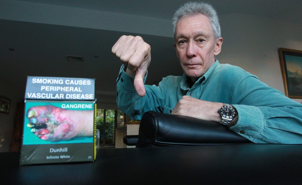 Chris Fletcher warns against smoking. Chris Fletcher warns against smoking.