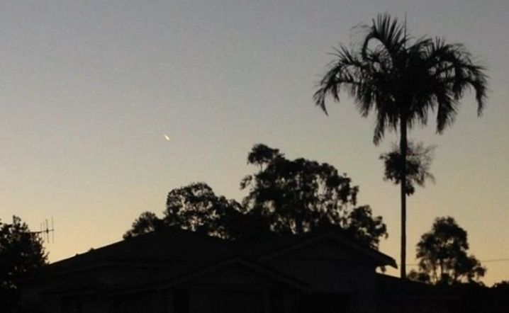 This image of the unidentified flying object was was captured by reader Chelly Milzewski on Saltwater Creek Rd in Maryborough about 5.20pm on Monday. This image of the unidentified flying object was was captured by reader Chelly Milzewski on Saltwater Creek Rd in Maryborough about 5.20pm on Monday.