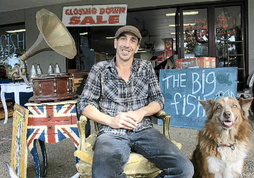 TAKING A BREAK: Jason Adamek is closing his Jonson St shop Big Fish with a giant auction on Saturday to raise funds for Byron Bay’s Street Cruise youth workers. TAKING A BREAK: Jason Adamek is closing his Jonson St shop Big Fish with a giant auction on Saturday to raise funds for Byron Bay’s Street Cruise youth workers.