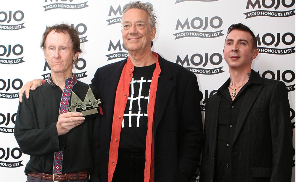 Ray Manzarek (centre) with Mark Almond (right) and Robby Krieger (left). Ray Manzarek (centre) with Mark Almond (right) and Robby Krieger (left).