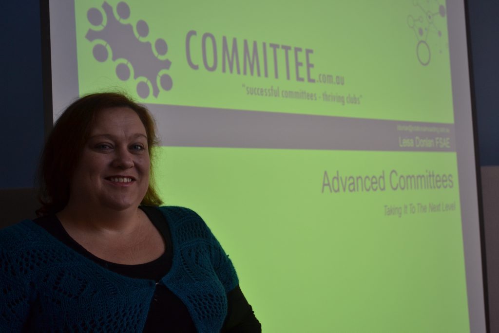 Workshop Presenter Leisa Donlan will discuss club committees, volunteer management and using social media at her free workshops in Emerald. Workshop Presenter Leisa Donlan will discuss club committees, volunteer management and using social media at her free workshops in Emerald.