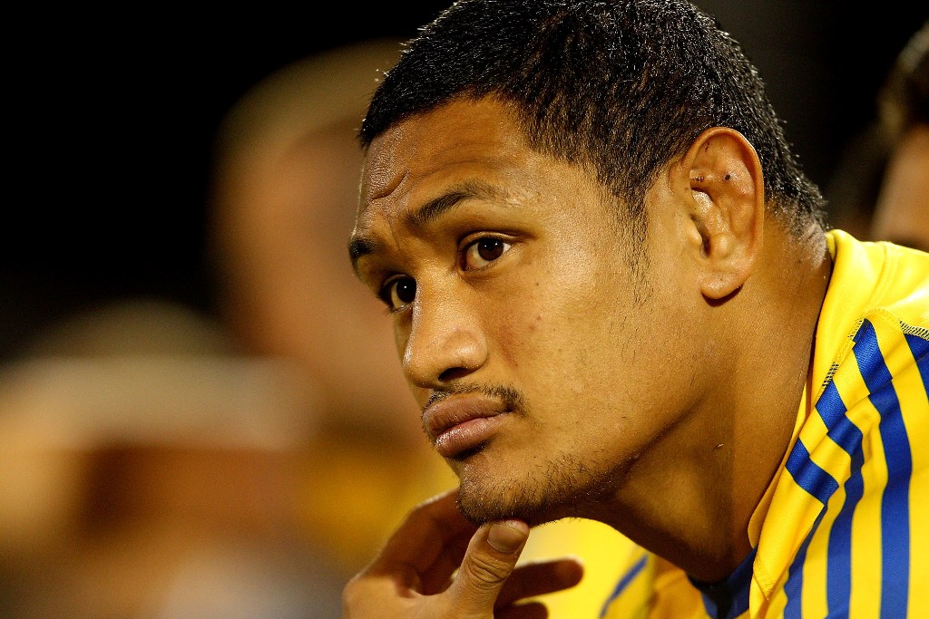Taulima Tautai of the Parramatta Eels. Taulima Tautai of the Parramatta Eels.