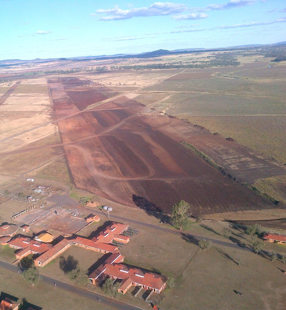 Wagners' Wellcamp Airport under construction. Wagners' Wellcamp Airport under construction.