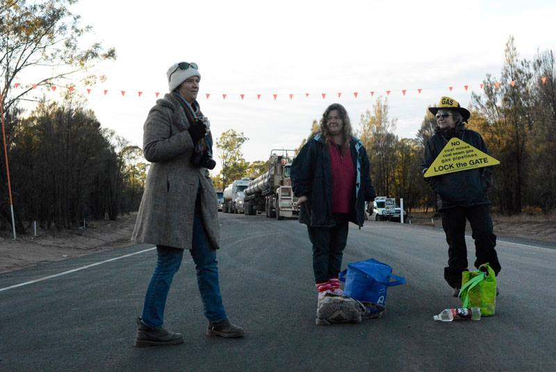 CSG protesters in action CSG protesters in action