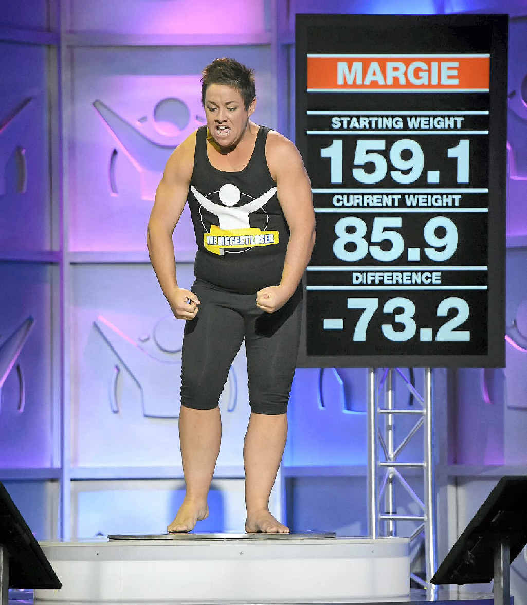 Margie Cummins in the 2012 The Biggest Loser television series. Margie Cummins in the 2012 The Biggest Loser television series.