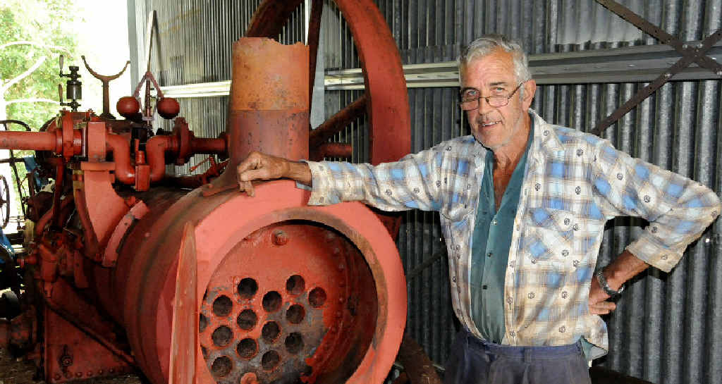 The mobile steam engine, soon to be going again at Peter Gerrard’s museum shed. The mobile steam engine, soon to be going again at Peter Gerrard’s museum shed.
