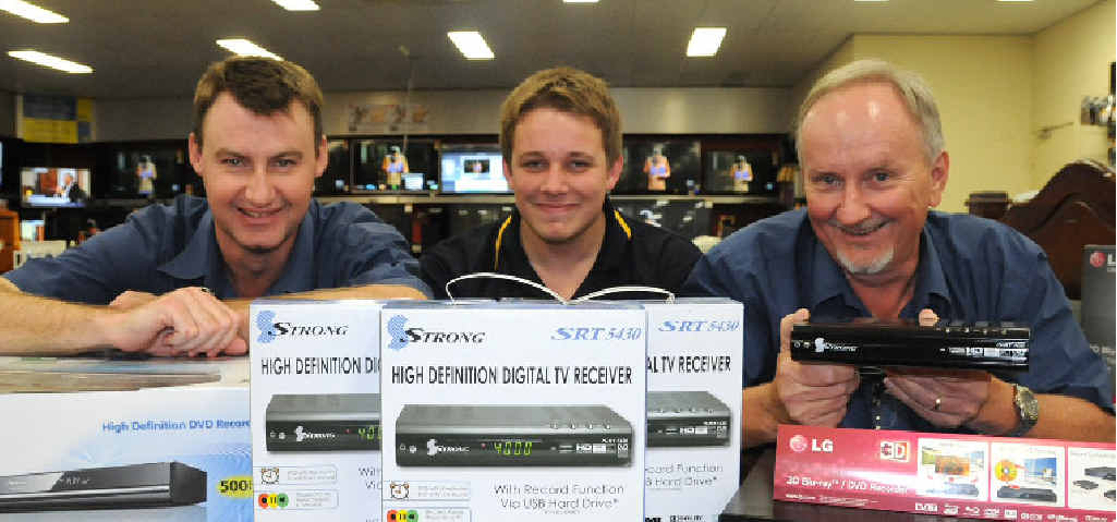 Darren Seed, Lee Perry and Greg Wilbraham are ready for the analog switch-off.