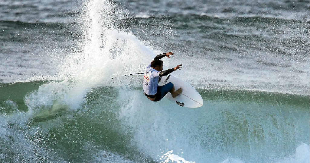 Coolangatta's Nick Vasicek en route to winning the Sunshine Coast Pro at Coolum on Sunday. Coolangatta's Nick Vasicek en route to winning the Sunshine Coast Pro at Coolum on Sunday.
