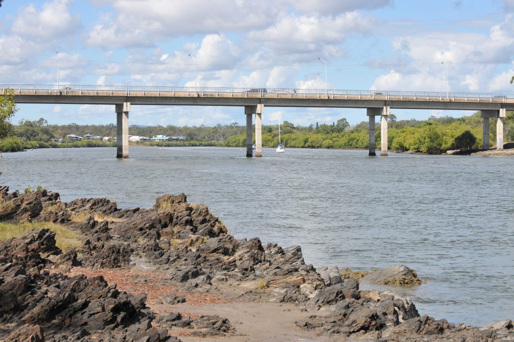 The John Oxley Bridge links Boyne Island and Tannum Sands. The John Oxley Bridge links Boyne Island and Tannum Sands.