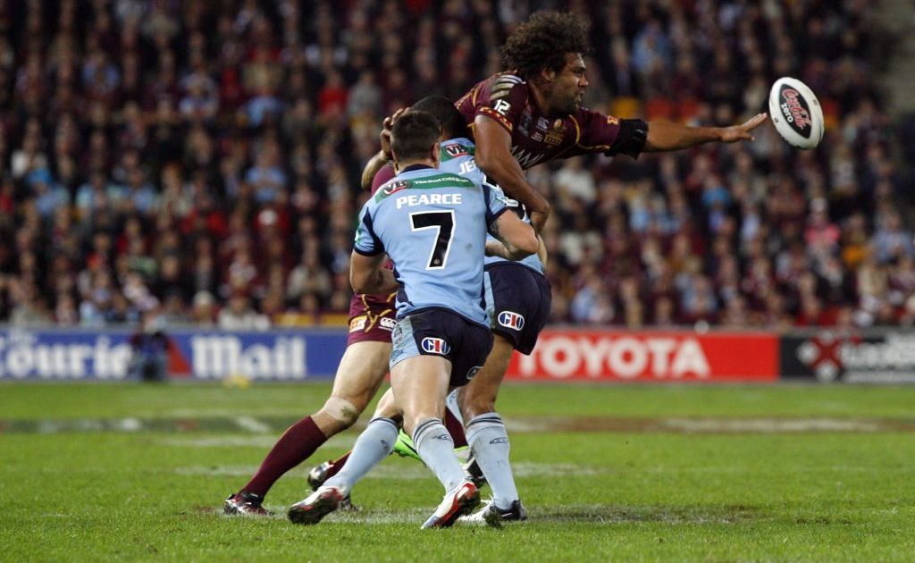 Maroons Sam Thaiday during the State of Origin game at Suncorp Stadium on Wednesday, June 4, 2012. Maroons Sam Thaiday during the State of Origin game at Suncorp Stadium on Wednesday, June 4, 2012.