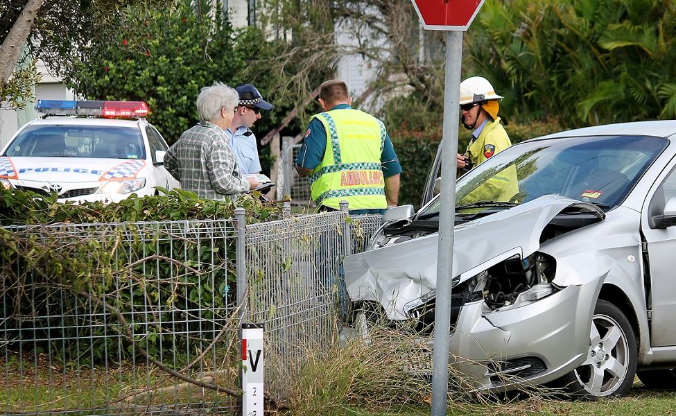Two cars crashed at the corner of Tooley and Churchill Sts in Maryborough. Two cars crashed at the corner of Tooley and Churchill Sts in Maryborough.