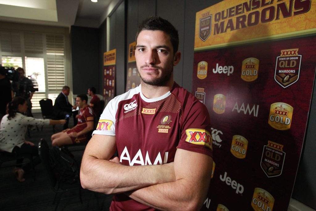 Image for sale: Matt Gillett at a media conference at the Palmer Coolum Resort.