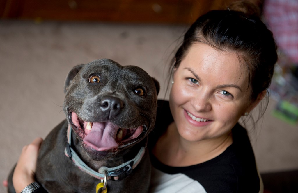 Kim Parker says her pet dog Coco gives the best welcome home. Kim Parker says her pet dog Coco gives the best welcome home.