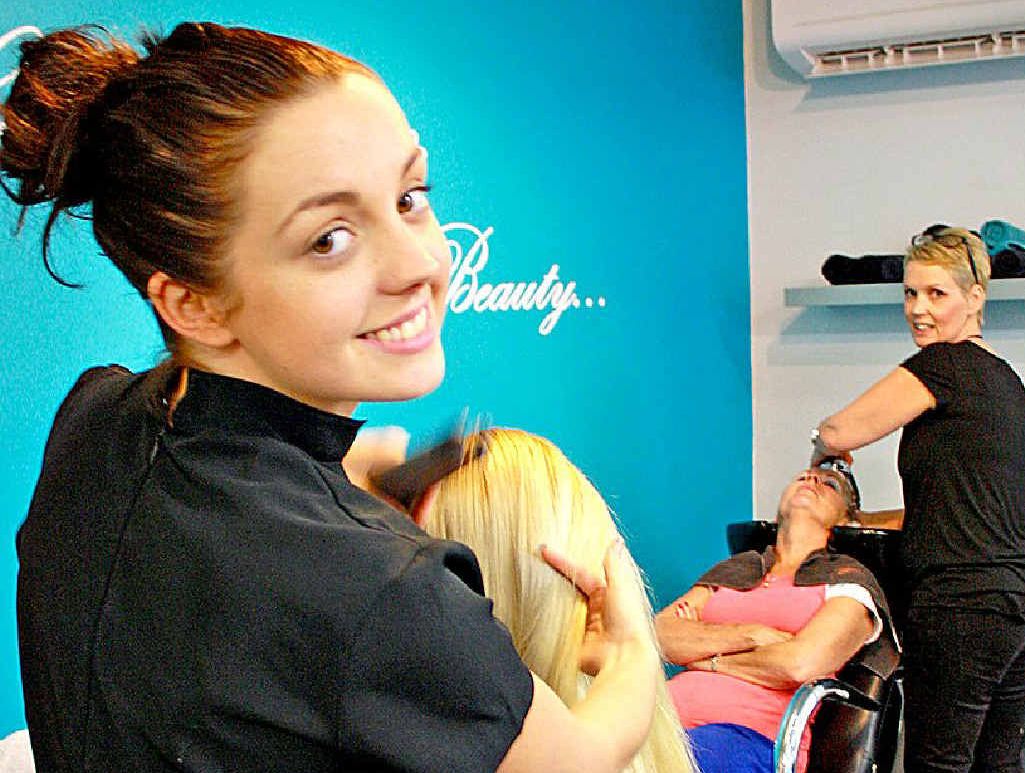 RIGHT CUT: Laura and Nanette Barter work with clients at Lush Cuts and Beauty Organic, Buderim. RIGHT CUT: Laura and Nanette Barter work with clients at Lush Cuts and Beauty Organic, Buderim.