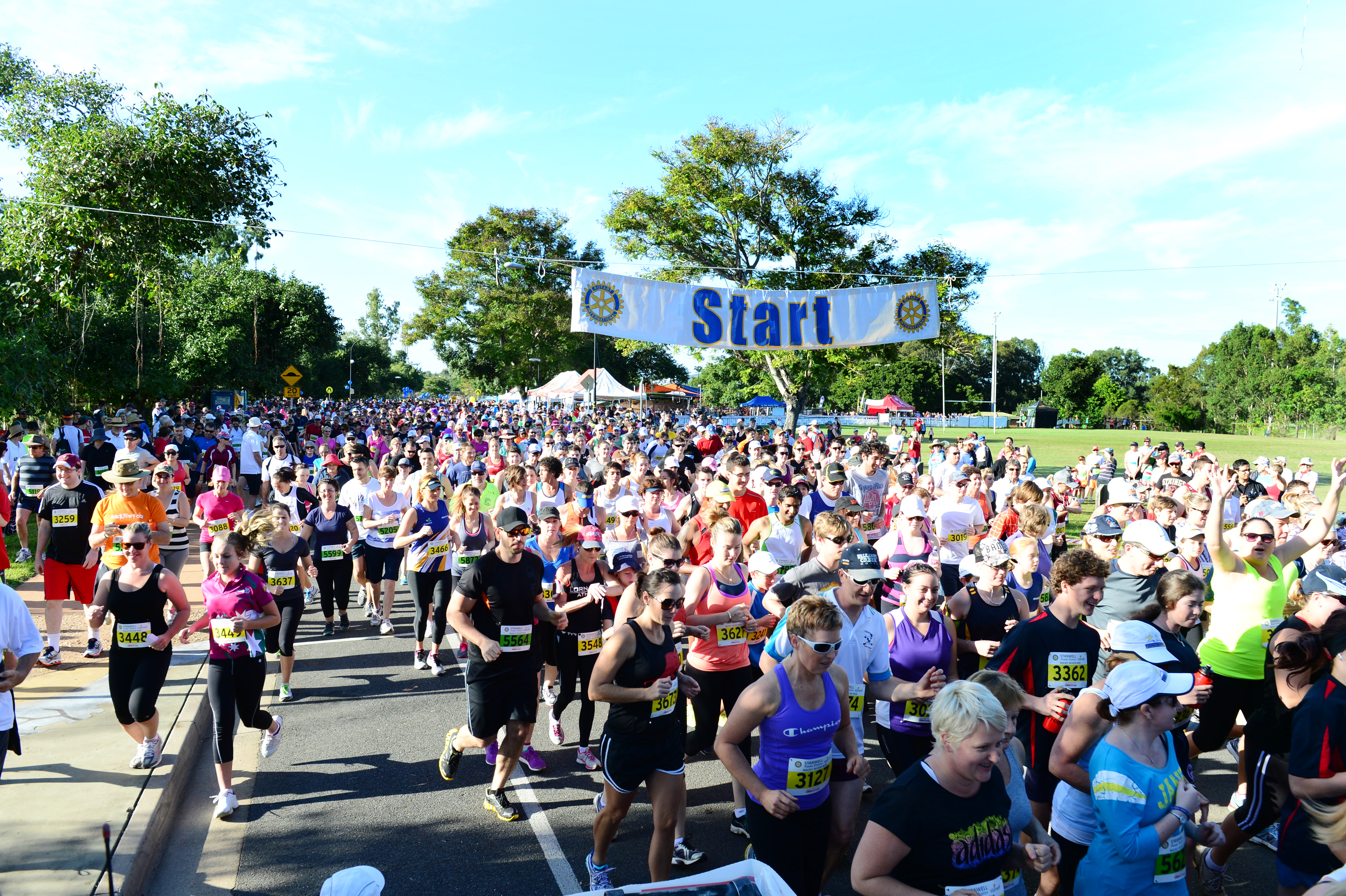 And they're off in 2013 The Rocky River Run. More than 2200 people ran, walked or wheeled in this morning's events along the spectacular Fitzroy River course. And they're off in 2013 The Rocky River Run. More than 2200 people ran, walked or wheeled in this morning's events along the spectacular Fitzroy River course.