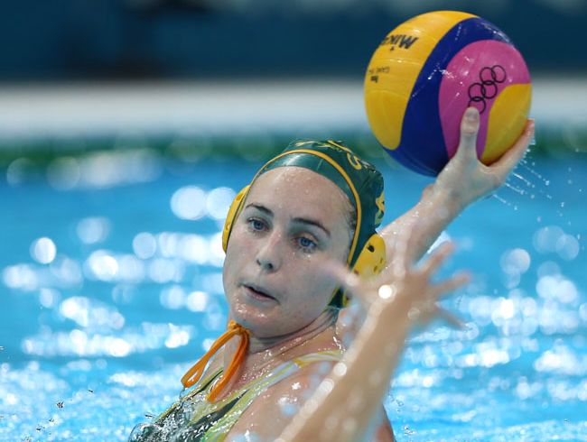 Glencora Ralph #9 of Australia passes the ball in the Women's Preliminary Round Water Polo match between Great Britain and Australia on Day 5 of the London 2012 Olympics at Water Polo Arena on August 1, 2012 in London, England. Glencora Ralph #9 of Australia passes the ball in the Women's Preliminary Round Water Polo match between Great Britain and Australia on Day 5 of the London 2012 Olympics at Water Polo Arena on August 1, 2012 in London, England.