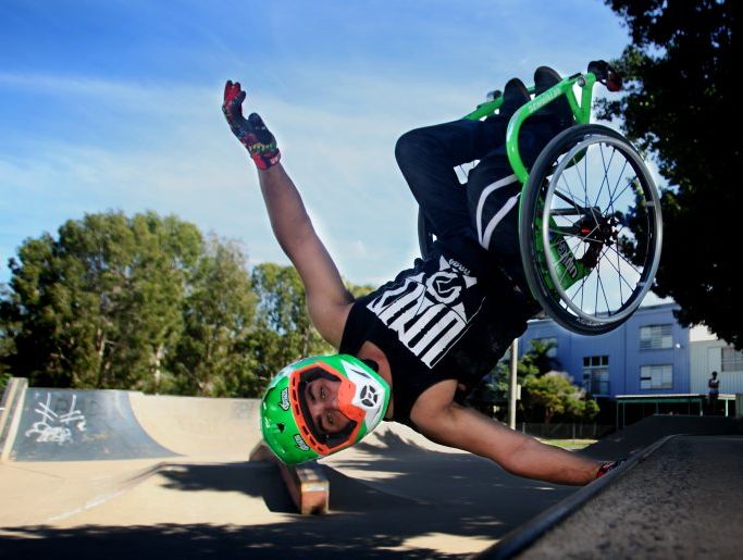 Wheelchair stuntman to tackle 50foot high ramp on weekend Morning