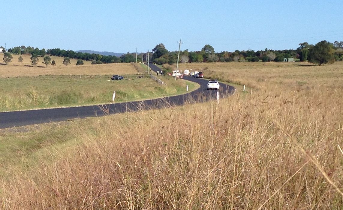The scene at Dyraaba where three people were killed in a crash. The scene at Dyraaba where three people were killed in a crash.