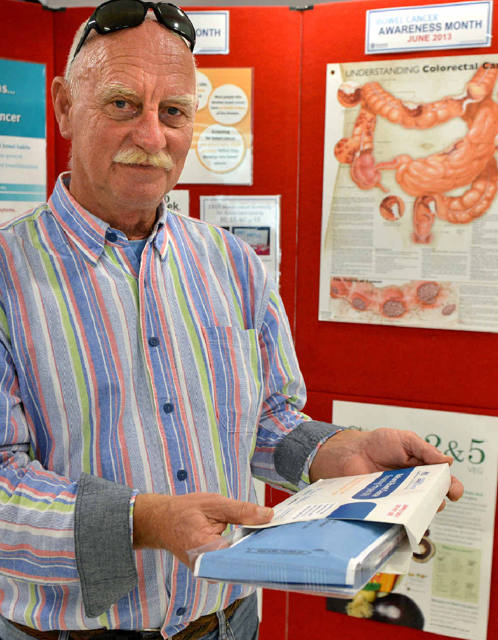 John Weinrich's life was saved by a bowel screening test that came in the mail. John Weinrich's life was saved by a bowel screening test that came in the mail.