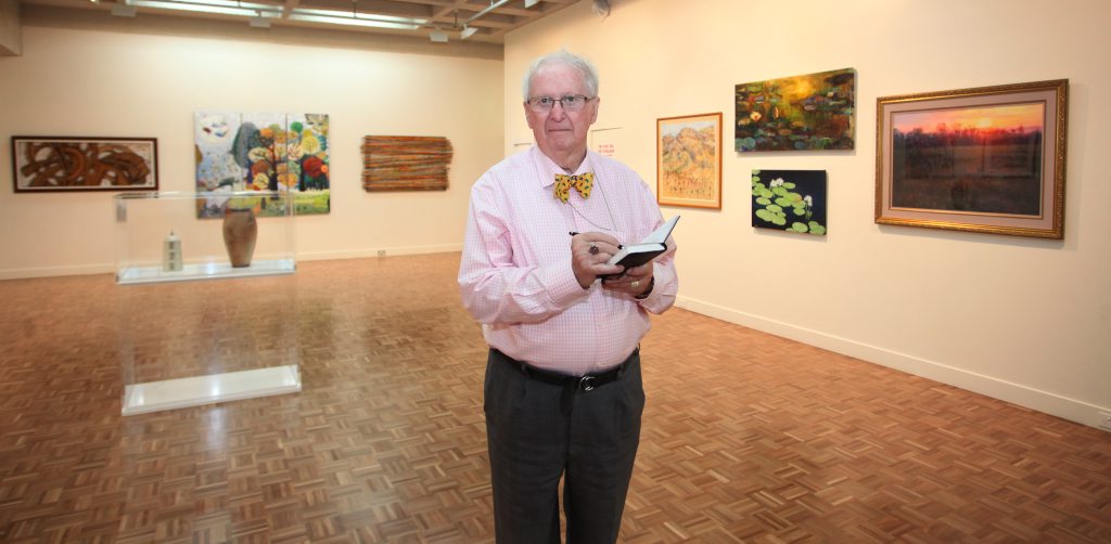 Bishop John Bayton at Rockhampton Art Gallery to judge the 2013 Bayton Award. Photo Allan Reinikka / The Morning Bulletin Bishop John Bayton at Rockhampton Art Gallery to judge the 2013 Bayton Award. Photo Allan Reinikka / The Morning Bulletin