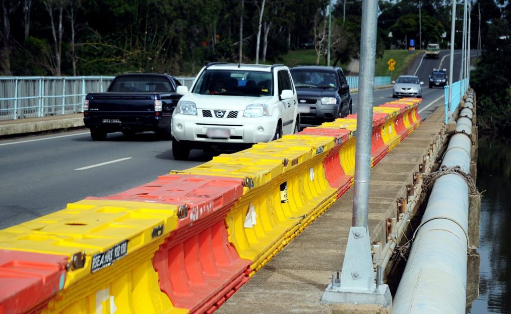 Maryborough's Lamington Bridge still requires a snail's pace but the final railing should be in place by the end of the month. Maryborough's Lamington Bridge still requires a snail's pace but the final railing should be in place by the end of the month.
