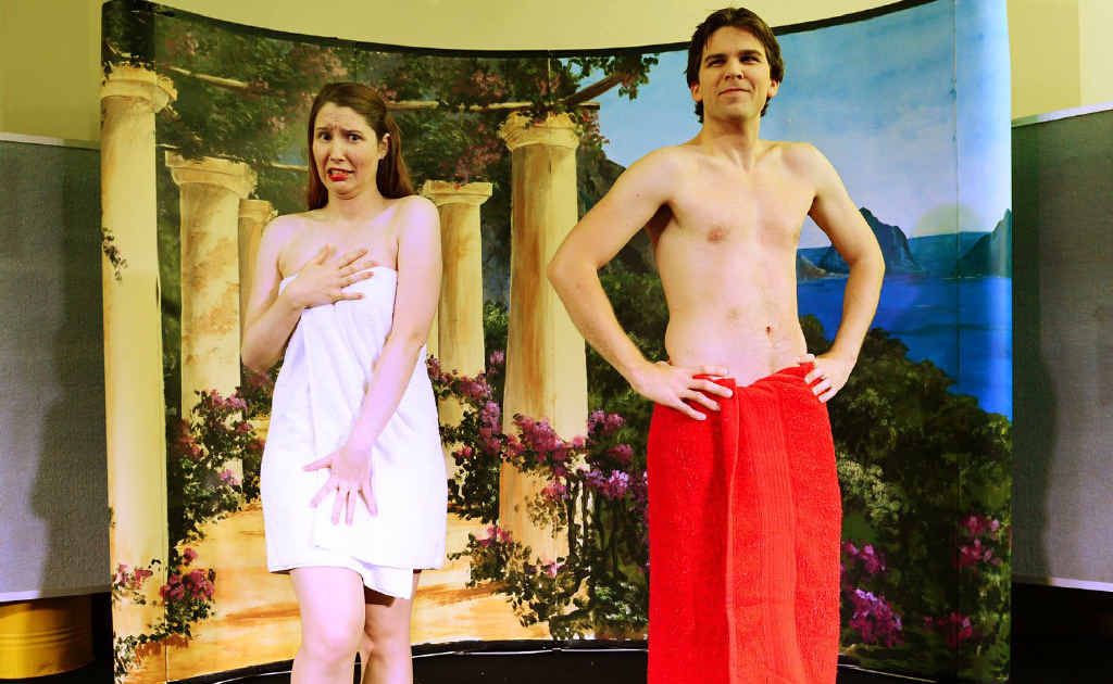 ON STAGE: Ipswich Musical Theatre Company presents Secrets Every Smart Traveller Should Know. Actors Meg Pfeiffer and Brendan Dieckmann hit the stage. ON STAGE: Ipswich Musical Theatre Company presents Secrets Every Smart Traveller Should Know. Actors Meg Pfeiffer and Brendan Dieckmann hit the stage.