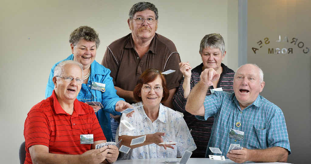 A BIT OF R AND R: Bremer Day Club members (front) Graham Lawrence, Molly Green, Roger Grayson and Rhonda Grayson, Peter Sutton and Diana Theaker have lots of fun in the club doing things like playing cards. A BIT OF R AND R: Bremer Day Club members (front) Graham Lawrence, Molly Green, Roger Grayson and Rhonda Grayson, Peter Sutton and Diana Theaker have lots of fun in the club doing things like playing cards.