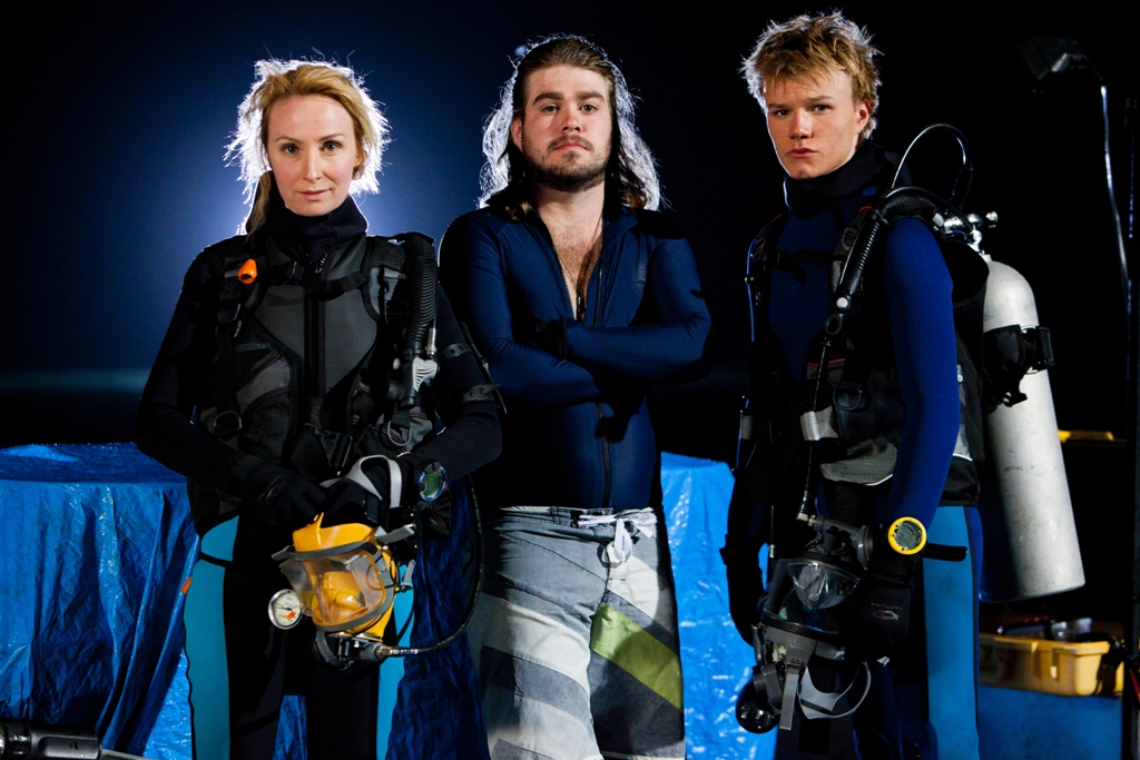 From left, Lisa McCune, Andrew Ryan and Justin Holborow in a scene from the TV series Reef Doctors. From left, Lisa McCune, Andrew Ryan and Justin Holborow in a scene from the TV series Reef Doctors.