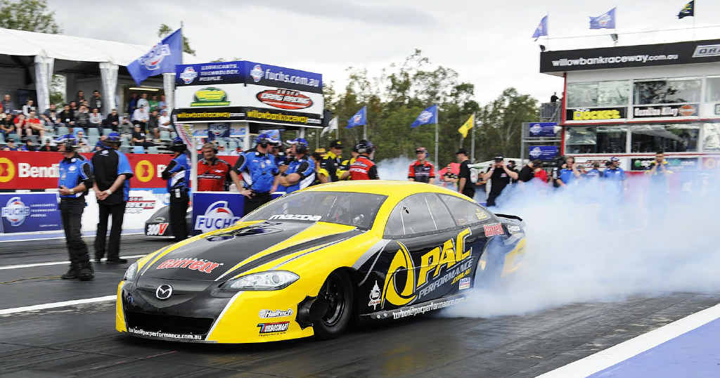 SMOKE ‘EM UP: Action from the Winternationals at Willowbank Raceway kept crowds entertained. SMOKE ‘EM UP: Action from the Winternationals at Willowbank Raceway kept crowds entertained.