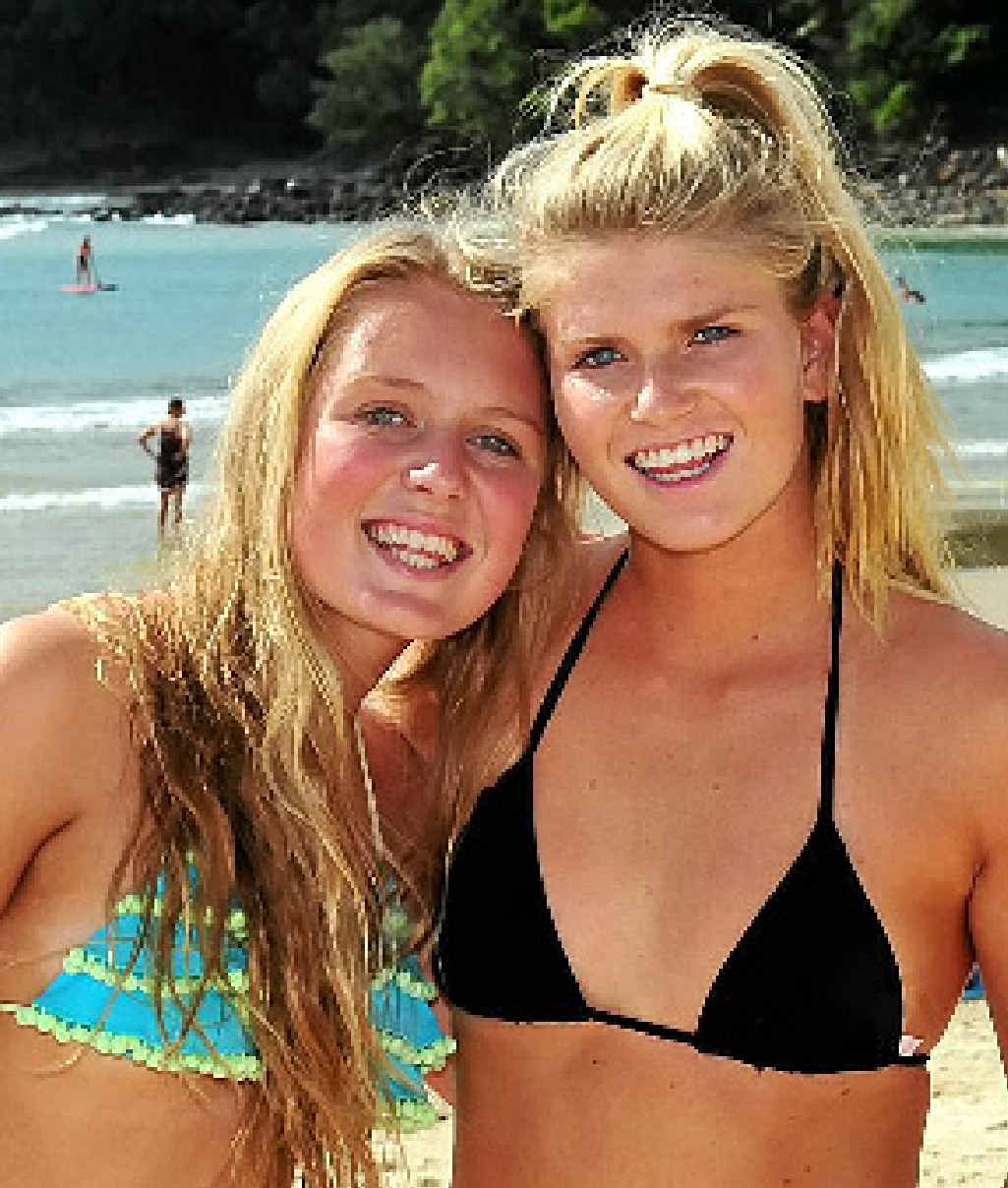 Tourists Hannah Sugarman and Mila Randall. Tourists Hannah Sugarman and Mila Randall.