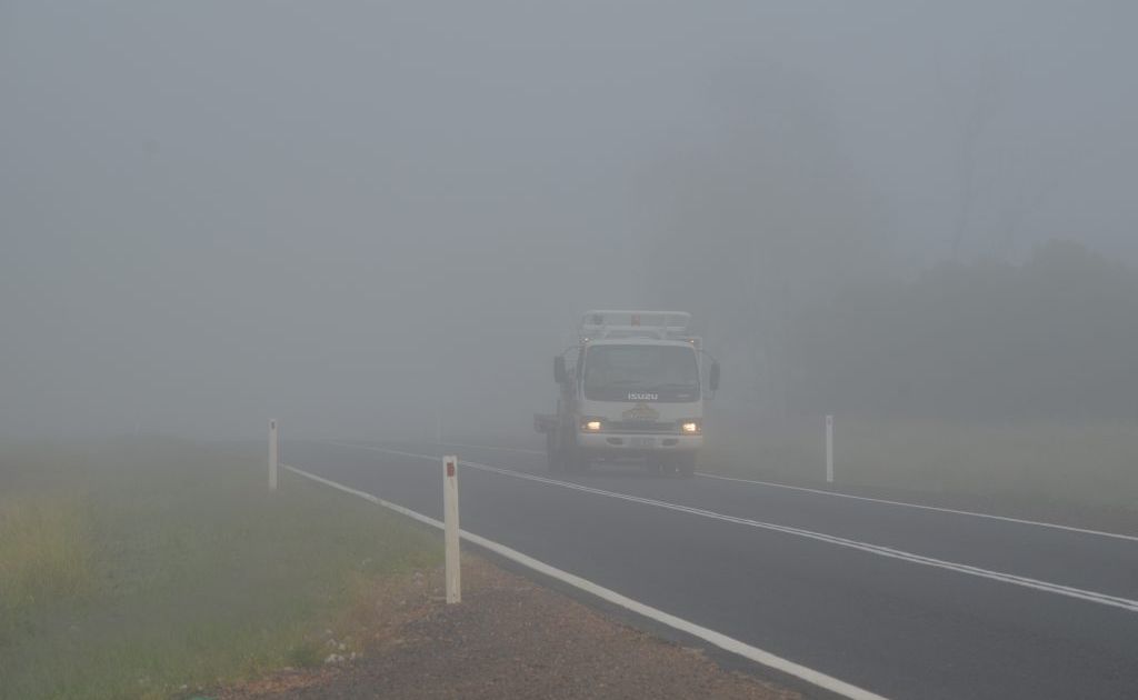 A thick layer of fog covered the outskirts of Bundaberg today and stretched to Bargara. A thick layer of fog covered the outskirts of Bundaberg today and stretched to Bargara.